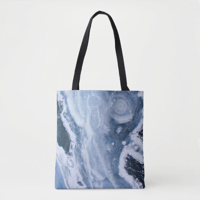 Closeup photography of grey geode tote bag (Front)