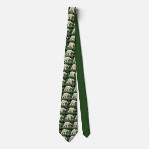 Closeup polar bear neck tie