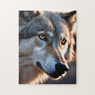 Closeup Portrait of a Wolf Jigsaw Puzzle