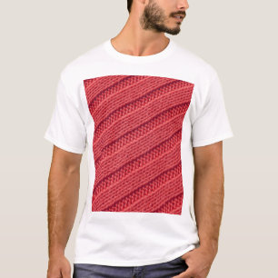 Closeup stripy crochet texture. T-Shirt