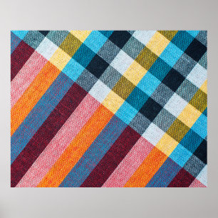 Closeup texture of Fabric, Thai style loincloth Poster