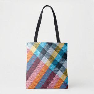 Closeup texture of Fabric, Thai style loincloth Tote Bag