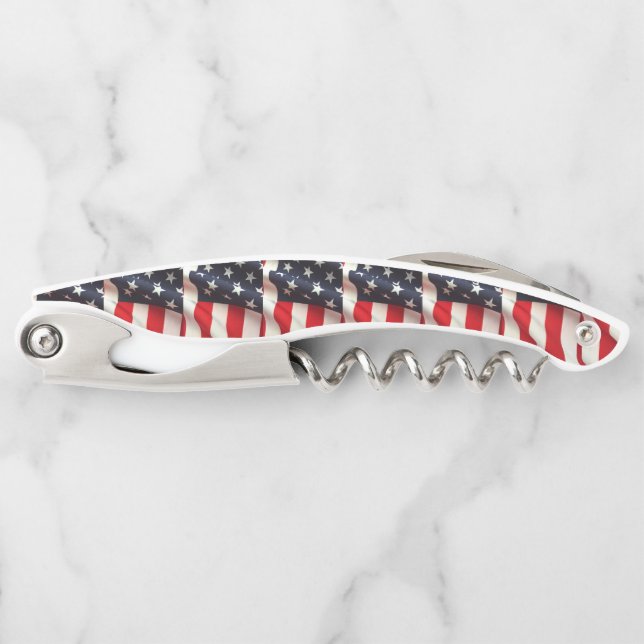 Closeup USA flag Corkscrew (Front)