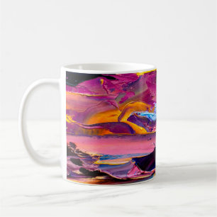 Closeup view of an palette knife oil painting. Abs Coffee Mug