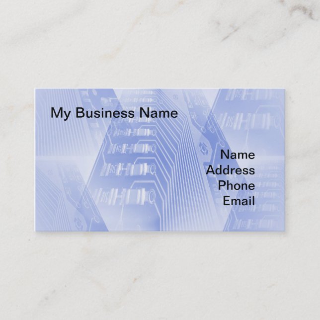 Closeup Views of Computer Motherboards Business Card (Front)