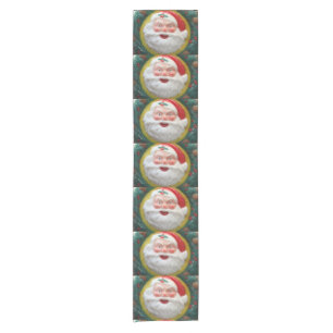 Closeup Vintage Santa Claus face smiling Short Table Runner