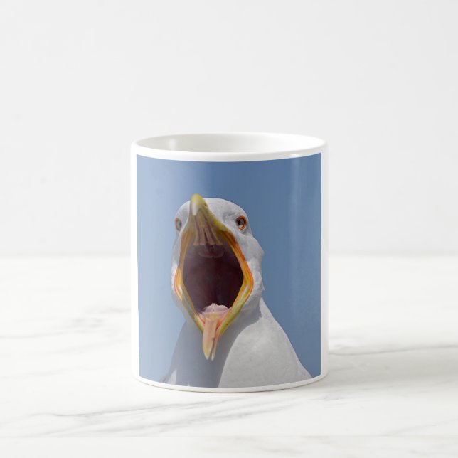 Closeup Yellow-legged Gull Coffee Mug (Center)