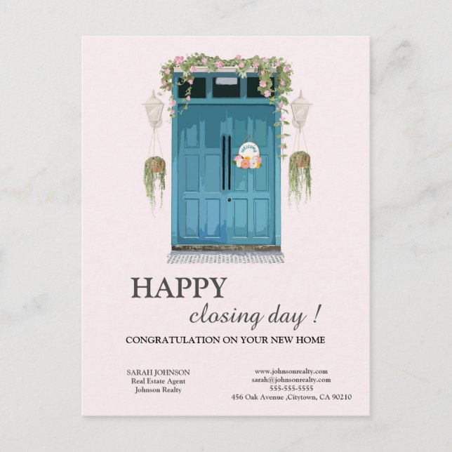  Closing Day New Home Real Estate Realtor Postcard (Front)