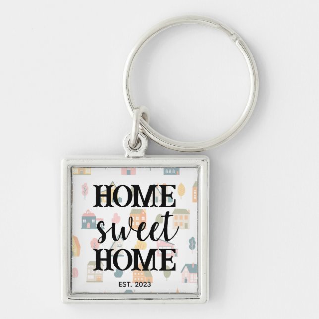 Closing Day New Homeowner Home Sweet Home Realty Key Ring (Front)