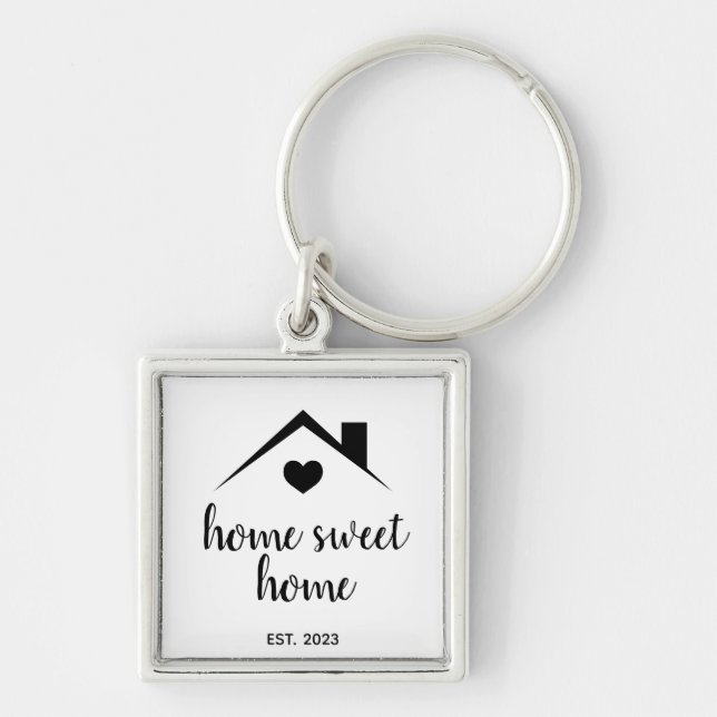 Closing Day New Homeowner Real Estate Key Ring (Front)