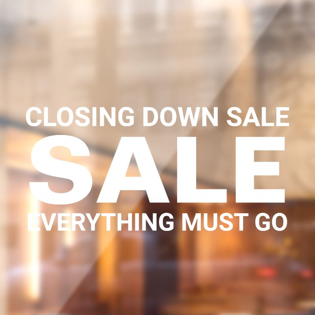 Closing Down Sale Sign (Sheet 2)