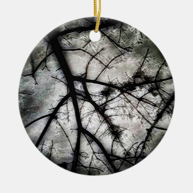 Closing In Ceramic Tree Decoration (Front)