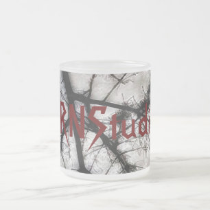 Closing In Frosted Glass Coffee Mug