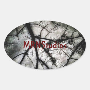 Closing In Oval Sticker