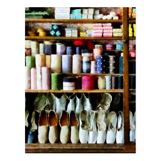 Cloth in General Store Postcard
