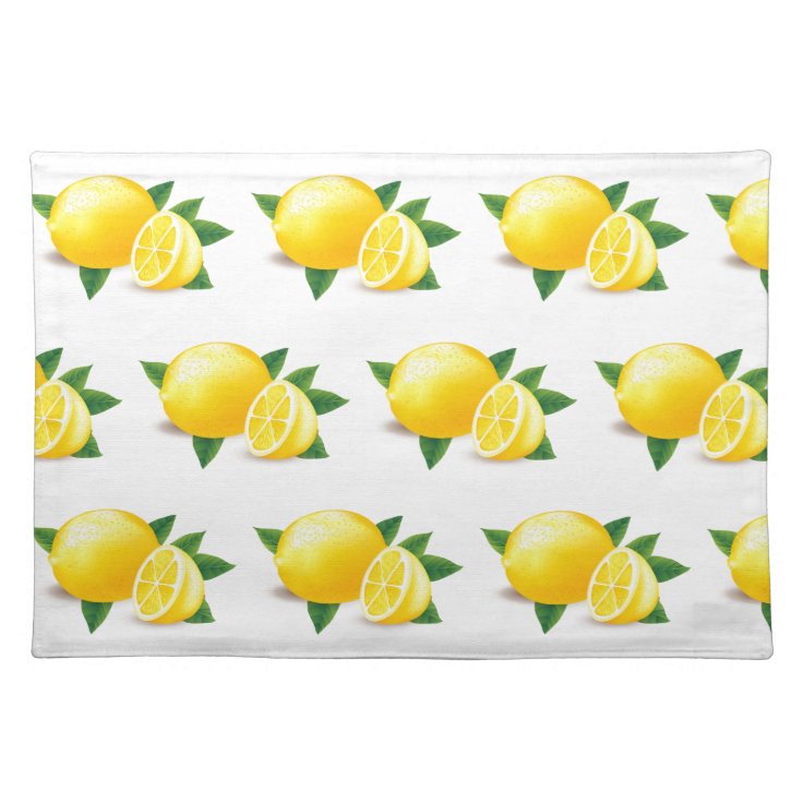 Cloth PlacematLemons Placemat Zazzle