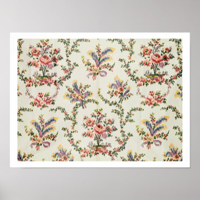 Cloth woven for Queen Marie Antoinette at the Pala Poster (Front)