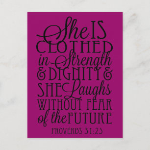 Clothed in Strength & Dignity Postcard