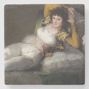 Clothed Maja (by Francisco Goya) Stone Coaster