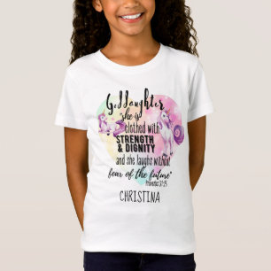 Clothed Strength Dignity Teen GODDAUGHTER Quote T T-Shirt