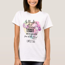Clothed Strength Dignity Teen GODDAUGHTER Quote T