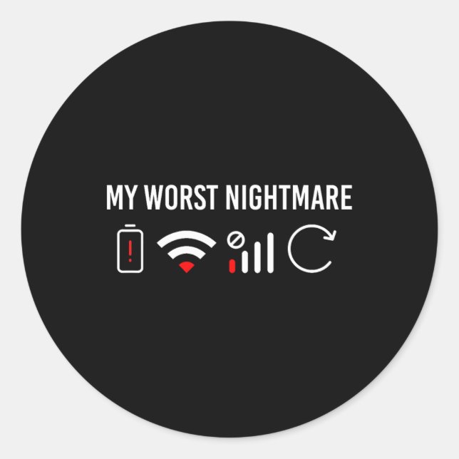 Clothes Computer Video Game Geek My Worst  Classic Round Sticker (Front)