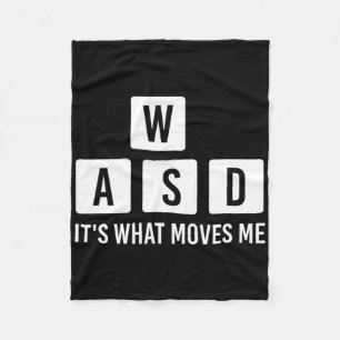 Clothes Computer Video Game Geek Wasd Its What Mov Fleece Blanket