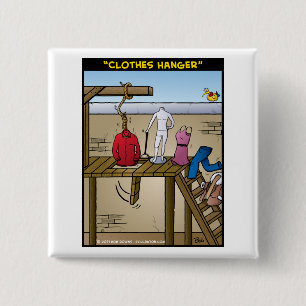 "Clothes Hanger" 15 Cm Square Badge