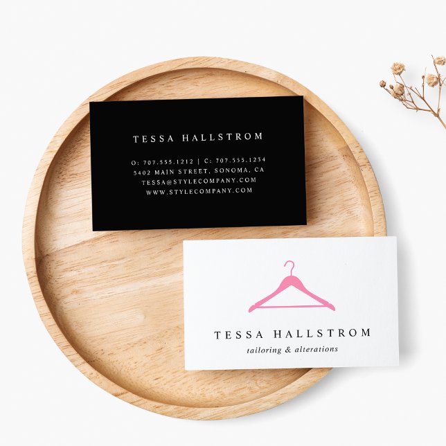 Clothes Hanger | Seamstress Tailor Alterations Business Card (Creator Uploaded)