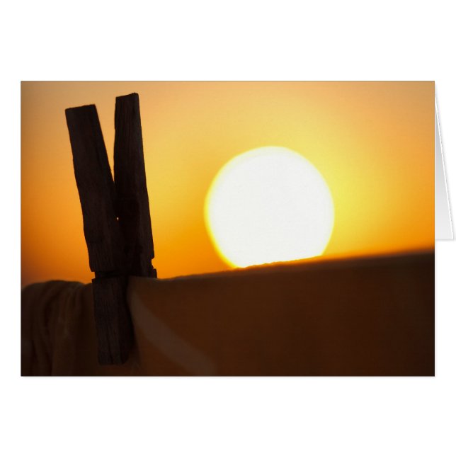 Clothes peg at sunrise (Front Horizontal)