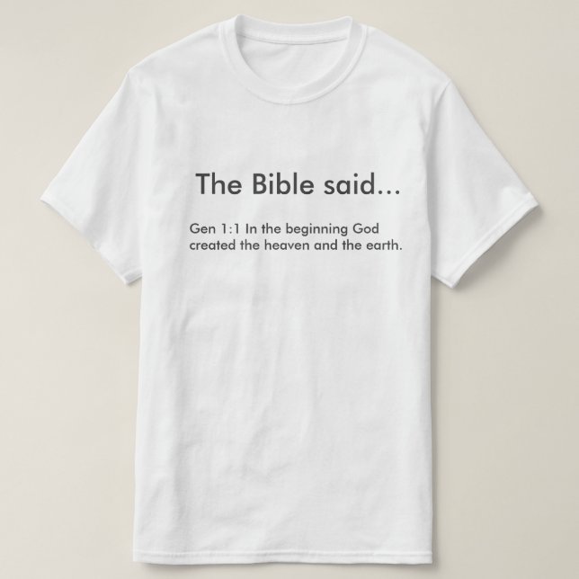 Clothes with versicles of the bible T-Shirt (Design Front)
