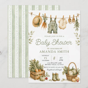 Clothesline Farm Baby Shower Invitation