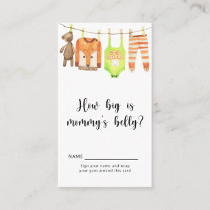 Clothesline - how big is mummy's belly enclosure card
