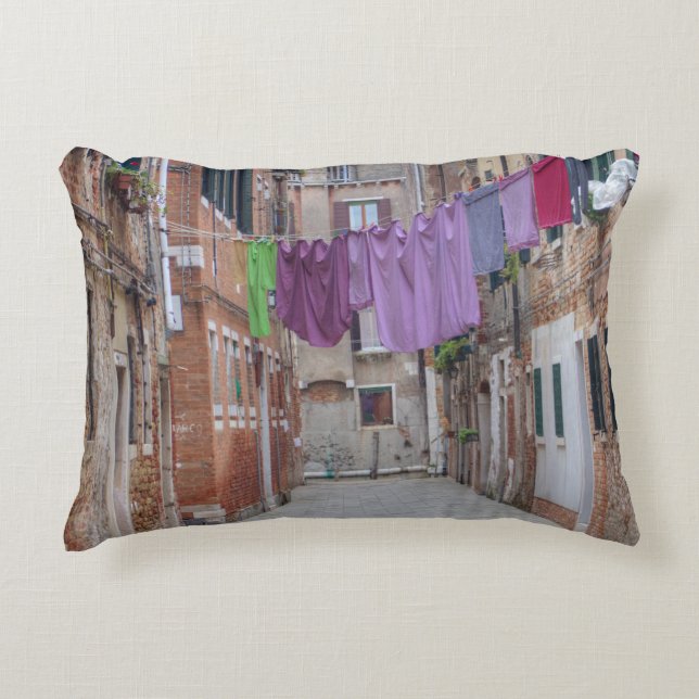 Clothesline In Venice Italy Decorative Cushion (Front)