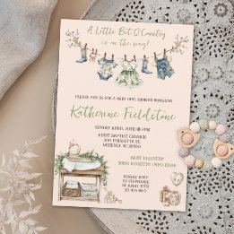 Clothesline Little Bit Of Country Baby Girl Shower Invitation