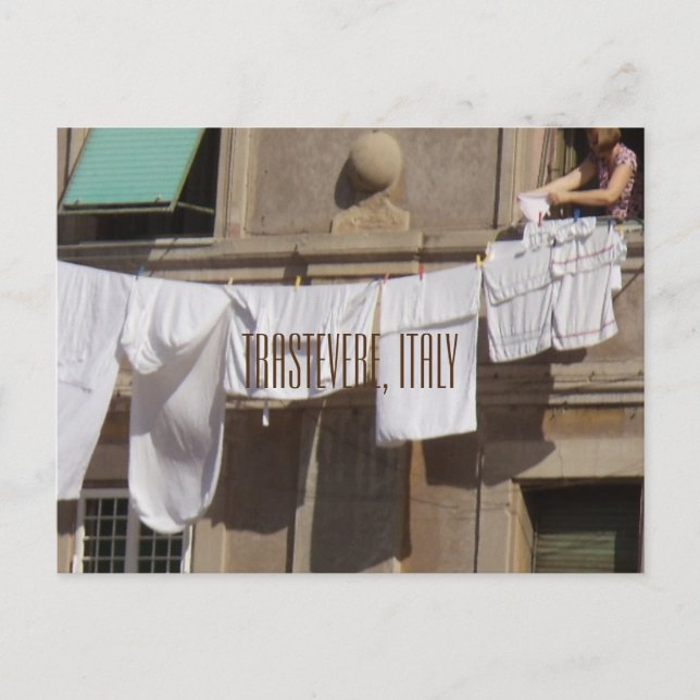 Clothesline, Trastevere, Italy Postcard (Front)