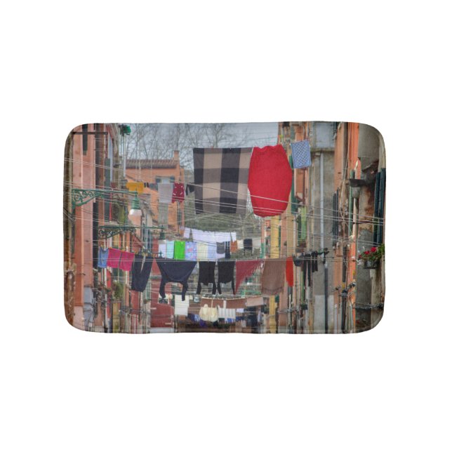 Clotheslines In Venice Italy Bath Mat (Front)