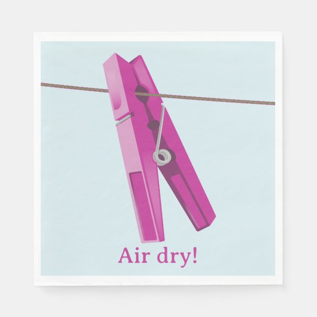 Clothespin washing line peg napkin (Front)