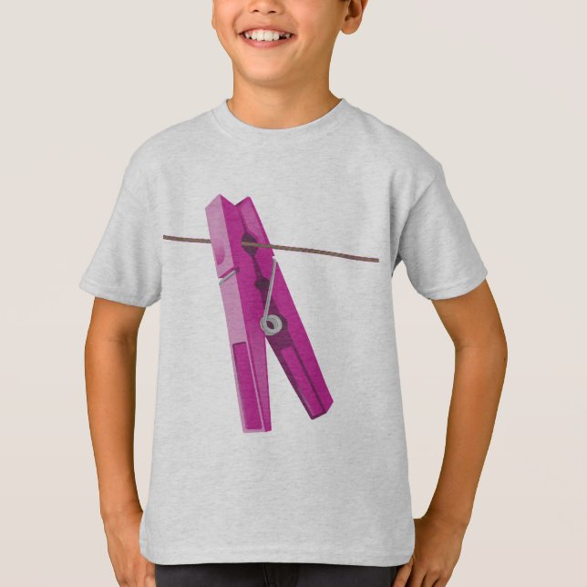 Clothespin washing line peg T-Shirt (Front)