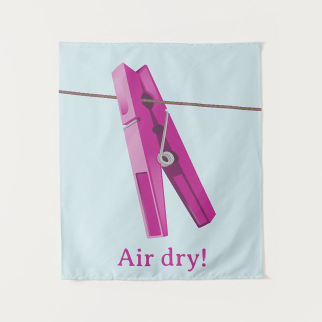 Clothespin washing line peg tapestry (Front)