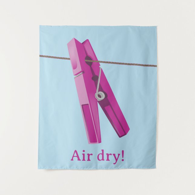 Clothespin washing line peg tapestry (Front)