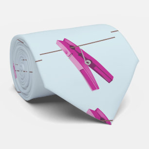 Clothespin washing line peg tie