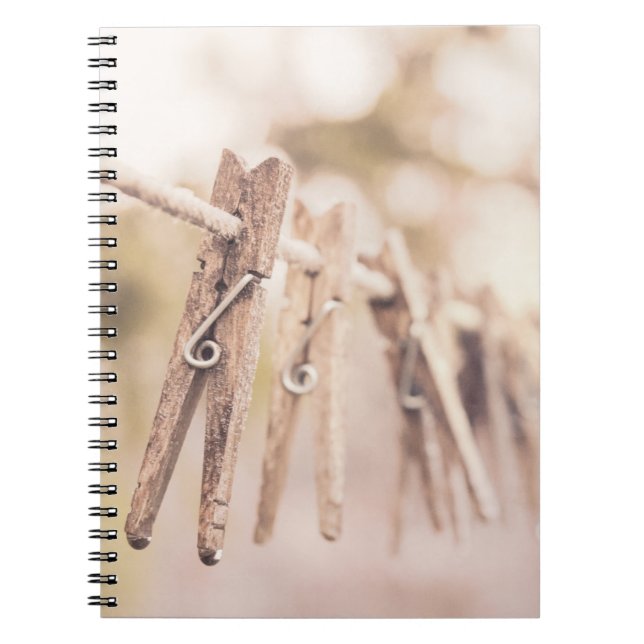 Clothespins on a Line Notebook (Front)