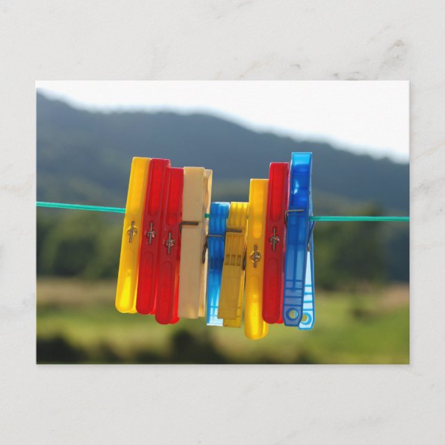 Clothespins Postcard (Front)