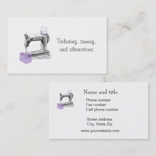 Clothing Alterations, Tailoring, and Sewing Business Card
