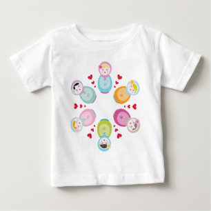 CLOTHING :: babushka dolls - mandala Baby T-Shirt