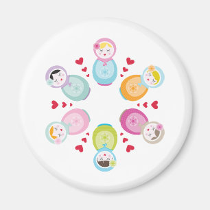 CLOTHING :: babushka dolls - mandala Magnet