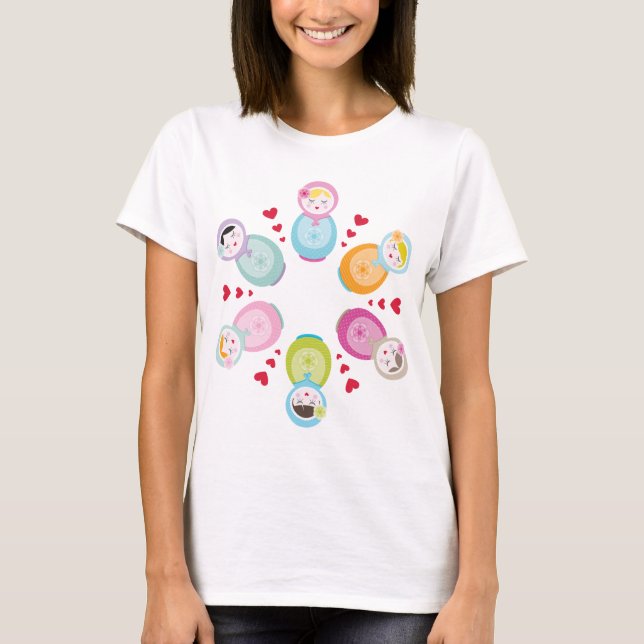 CLOTHING :: babushka dolls - mandala T-Shirt (Front)