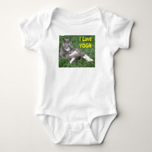 Clothing Baby Cat I Love Yoga Bodysuit