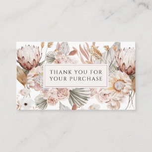 Clothing Boutique Terracotta Thank You Enclosure Card